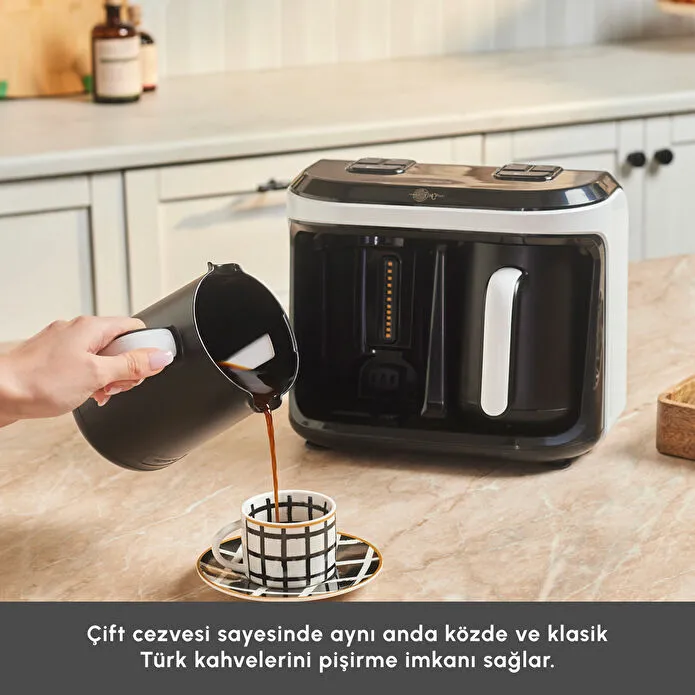 Karaca Hatır Hüp Düet Aroma İkili Türk Kahve Makinesi White - 4