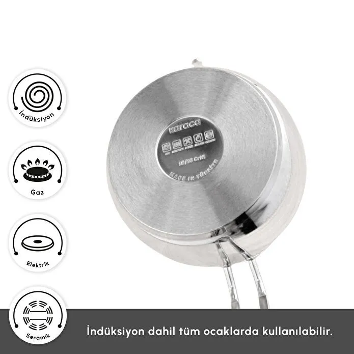 Adelya İndüksiyon Tabanlı Mini Boy Metal Çaydanlık Takımı - 3