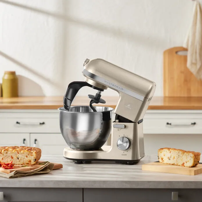 Karaca Mastermaid Chef Pro Çift Kollu Hamur Yoğurma Makinesi Iconic Beige 1500W 5L - 2