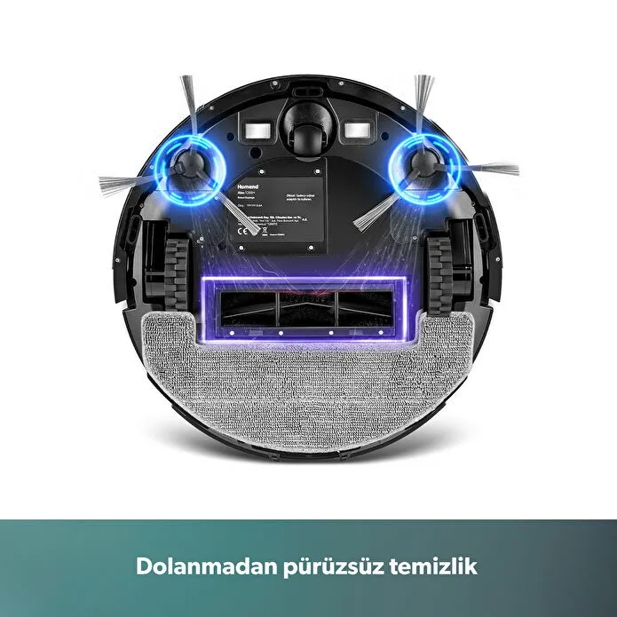 Homend Alex 1288h Moplu ve Akıllı Robot Süpürge Gyroscope Beyaz - 4