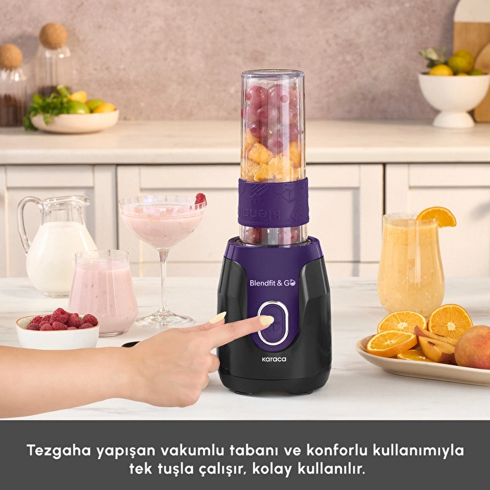 Karaca Blendfit Go Personal Kişisel Smoothie Blender Black Purple - 4