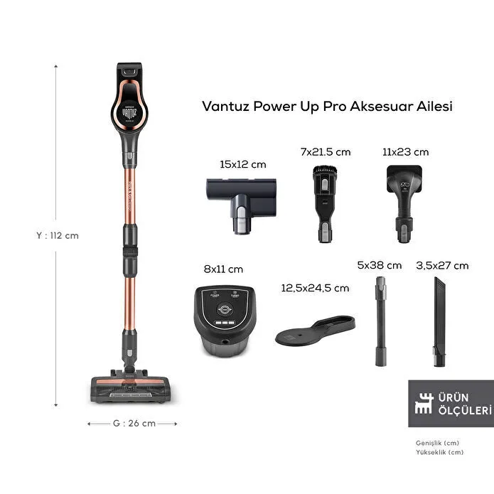 Karaca Vantuz Power Up Pro Dikey Süpürge Black Copper - 2