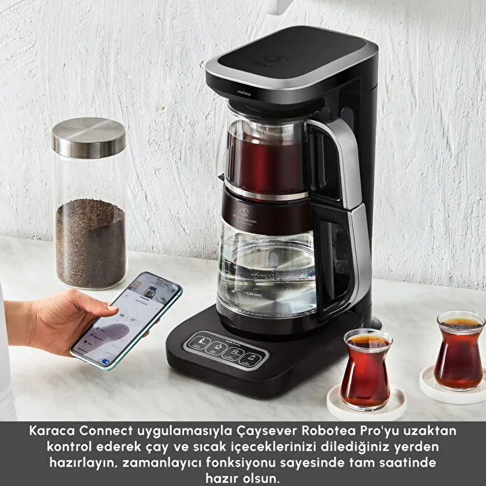 Karaca Çaysever Robotea Pro Connect 4 in 1 Konuşan Cam Çay Makinesi Silver - 3
