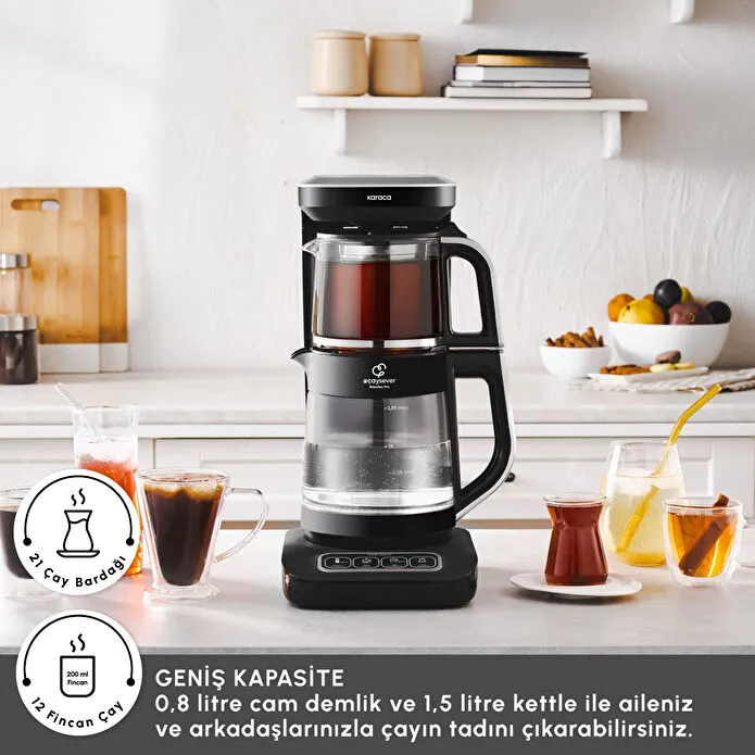 Karaca Çaysever Robotea Pro Connect 4 in 1 Konuşan Cam Çay Makinesi Silver - 4