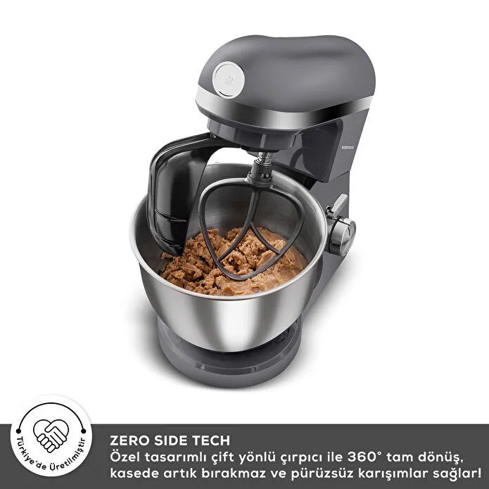 Karaca Mastermaid Chef Pro Çift Kollu Hamur Yoğurma Makinesi Space Gray 1500 W 5L - 4